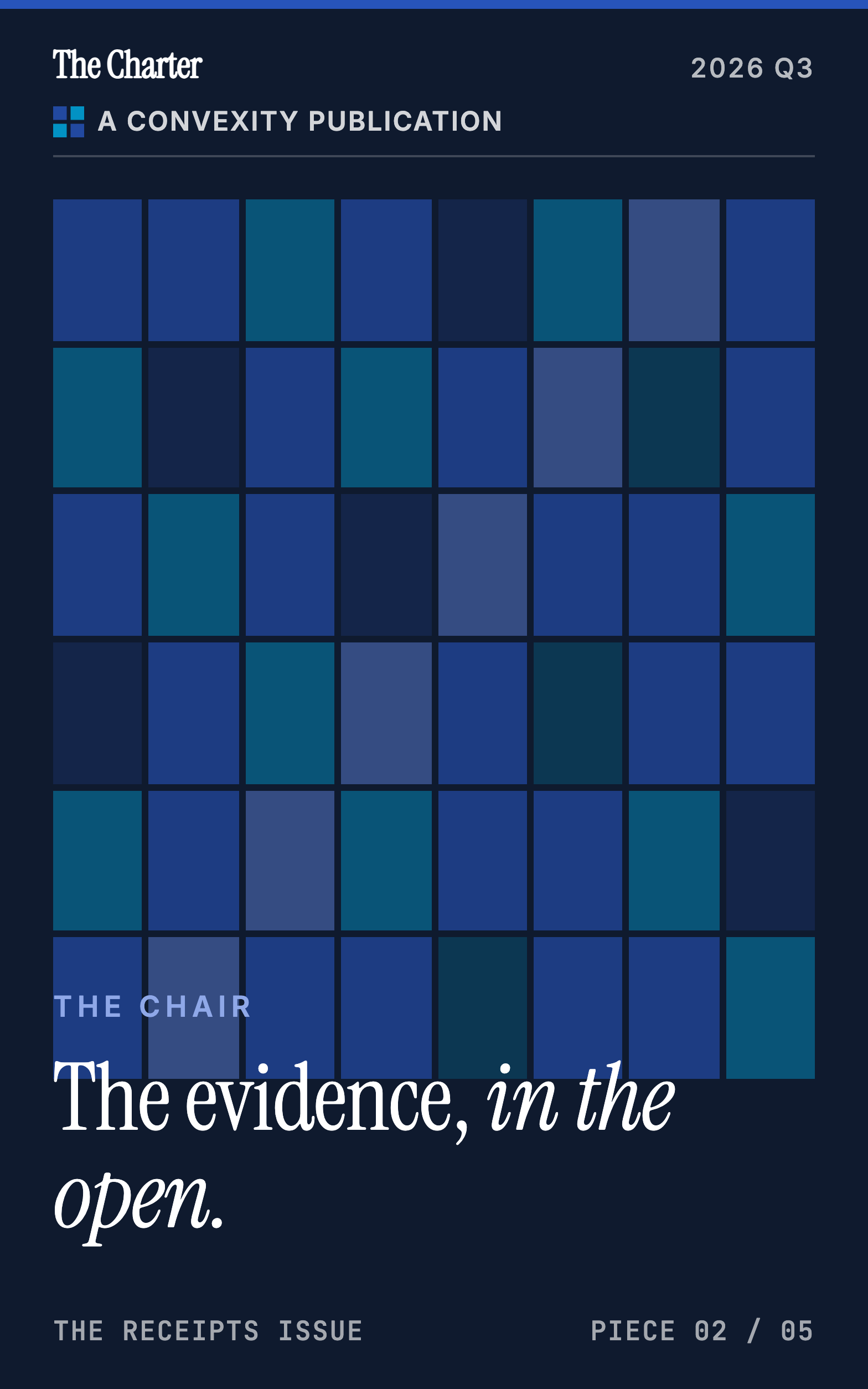 The Evidence, in the Open